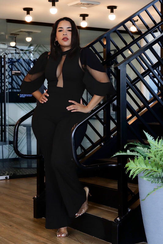 Mono de moda con inserción de malla La