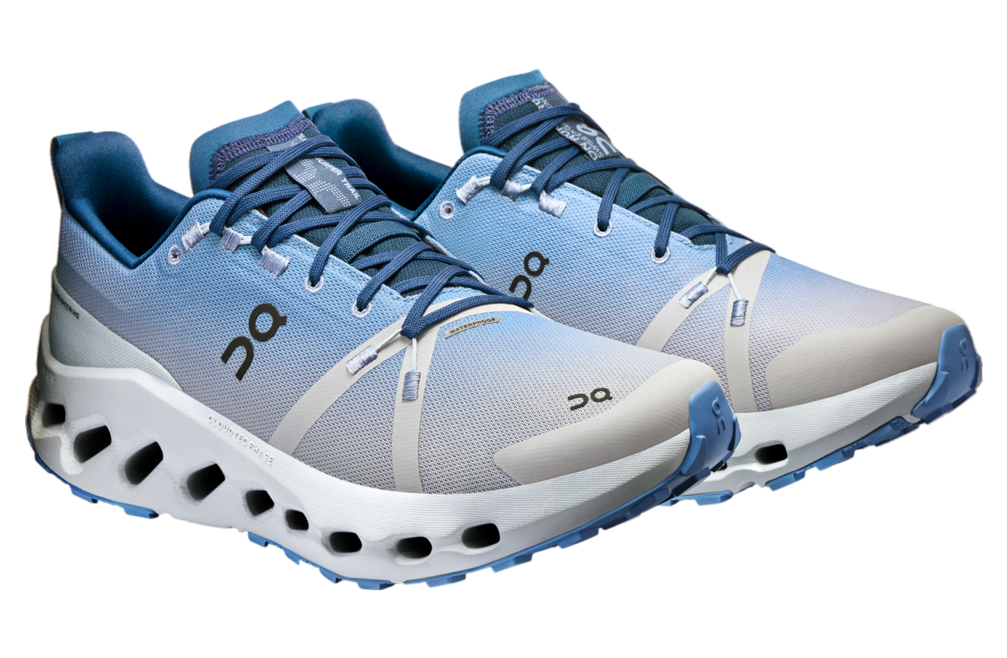 On Cloudsurfer Trail Waterproof Men Chambray Glacier