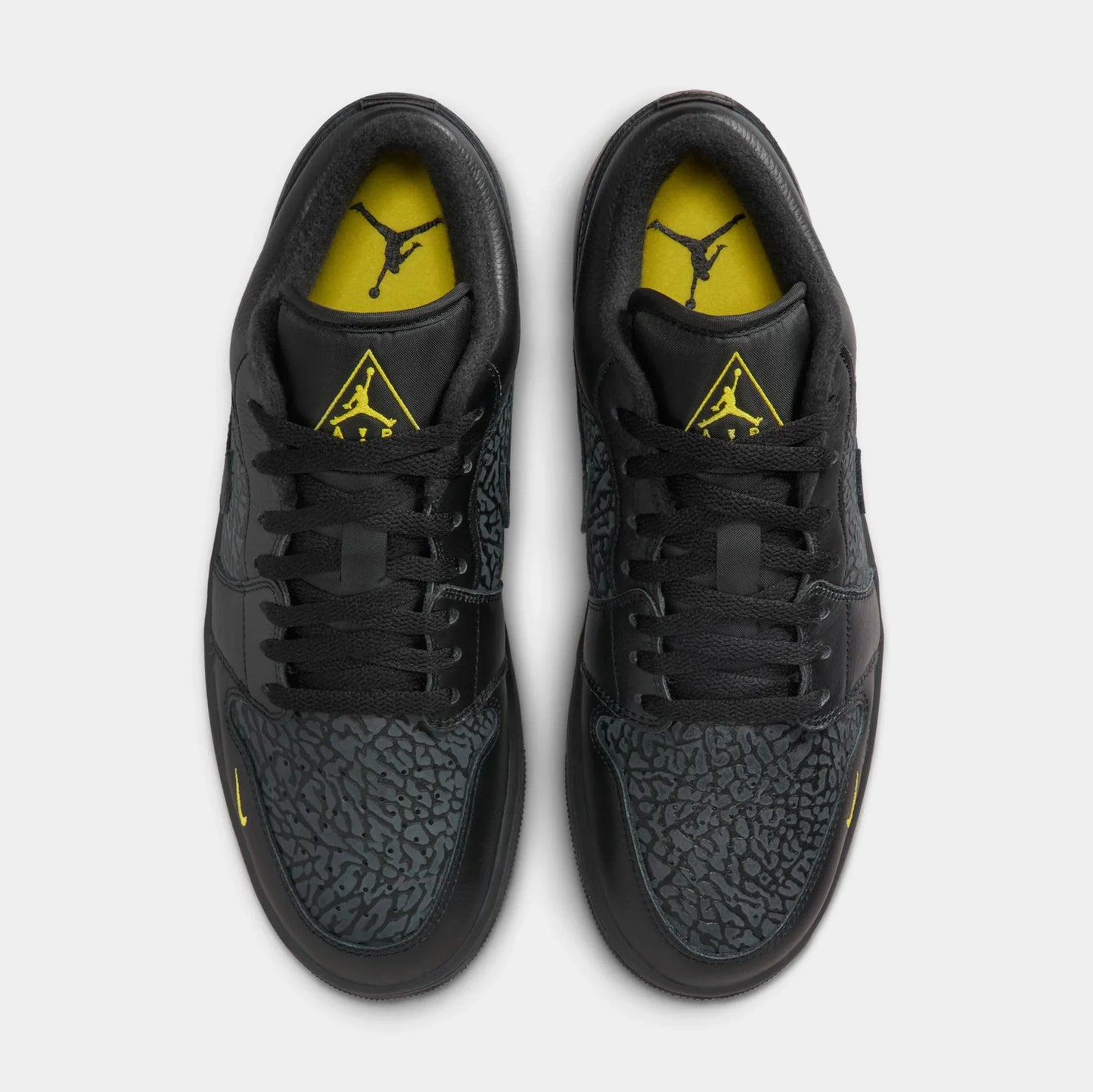 Jordan 1 Low Men Black Elephant Print