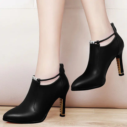Autumn New Korean Style Pointed Toe Heels for Women