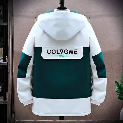 Chaqueta con capucha y bloques de color para hombre