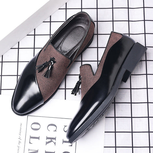 Leather shoes for men, business formal, plus size fit, trendy and casual shoes, Korean version, versatile and trendy, British style