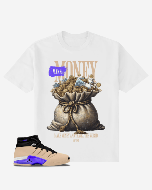 G-West Make Money and Travel the World Oversized T-Shirt Success Mens