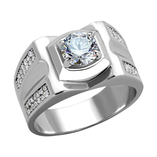 Anillo de plata de ley 925 rodiada para hombre de VacationGrabs