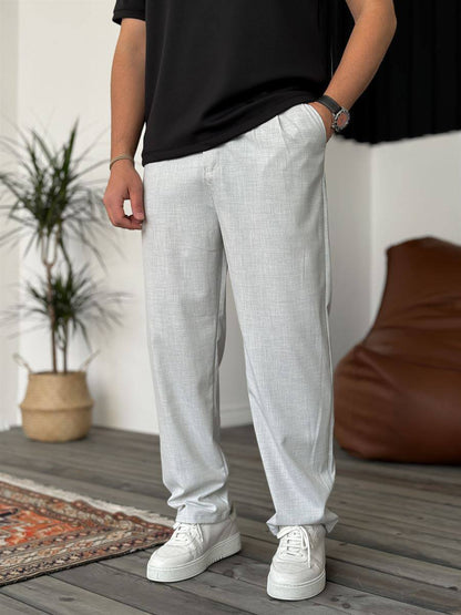 Modern Essential Men's Pleated Trousers – Tailored Comfort for Everyday Refinement