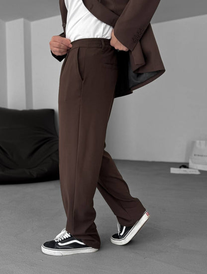 Modern Essential Men's Pleated Trousers – Tailored Comfort for Everyday Refinement