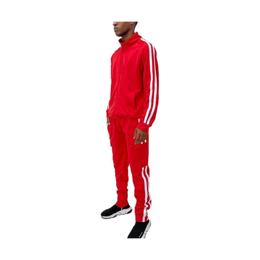 男士紅色工裝套裝 - 2件運動褲