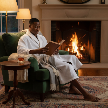 Bata premium con ribete de gofre para hombre