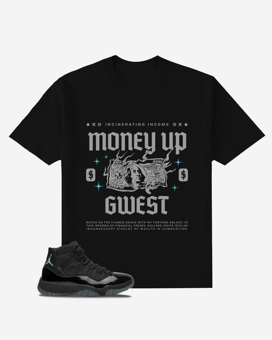 G-West Money Up in Flames Oversized  T-Shirt Mens