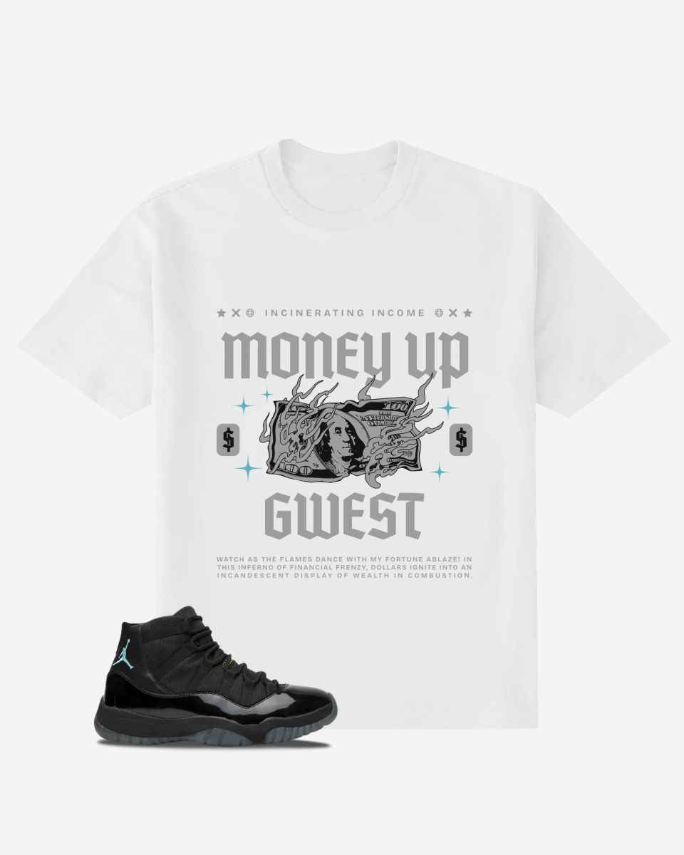 G-West Money Up in Flames Oversized  T-Shirt Mens