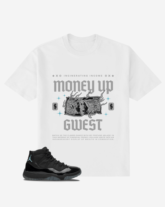 G-West Money Up in Flames Oversized  T-Shirt Mens
