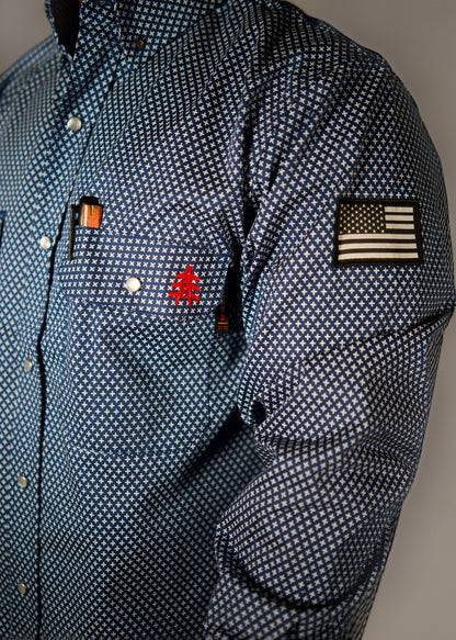 Camisa de trabajo FR Pearl Snap - Honor Navy