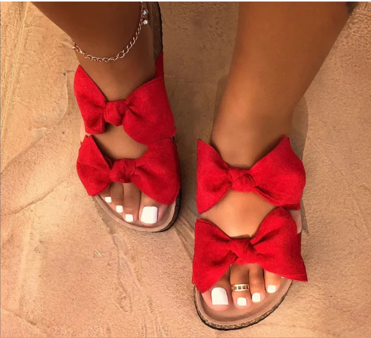 Bow Flat Women's Beach Sandals and Slippers
