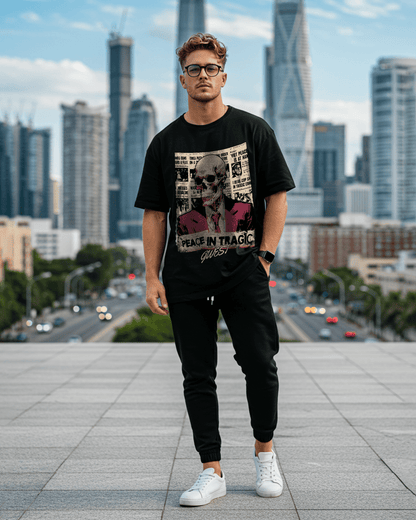 G-West Peace In Tragic Oversized T-Shirt Mens