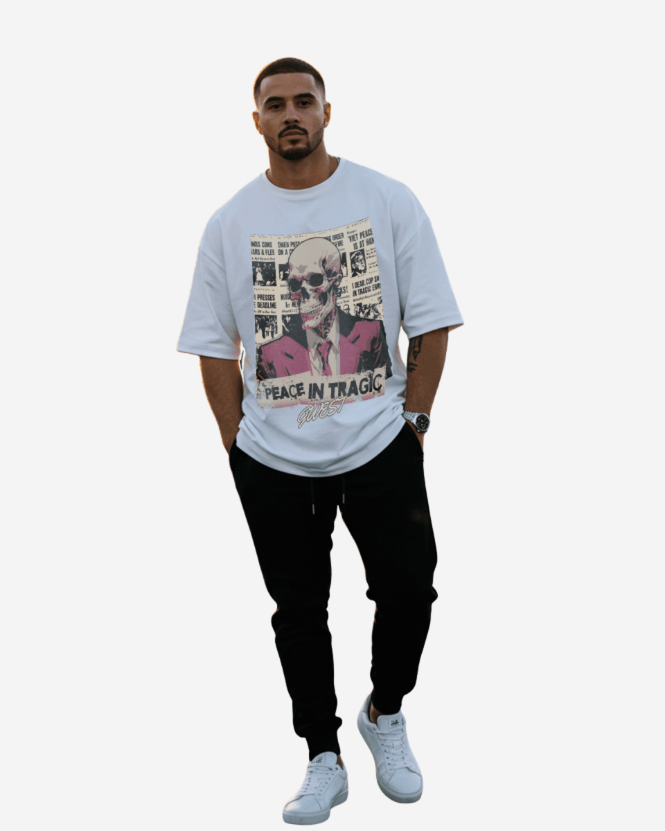 G-West Peace In Tragic Oversized T-Shirt Mens