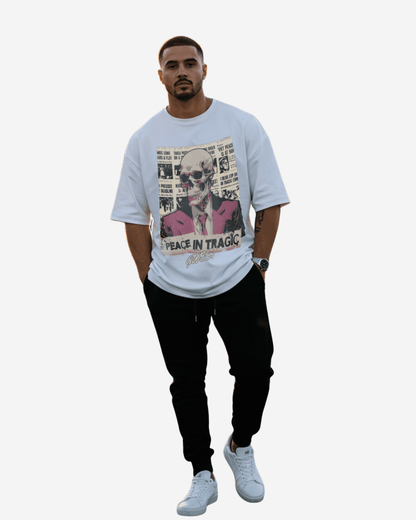 G-West Peace In Tragic Oversized T-Shirt Mens