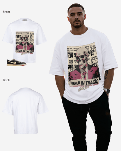 G-West Peace In Tragic Oversized T-Shirt Mens