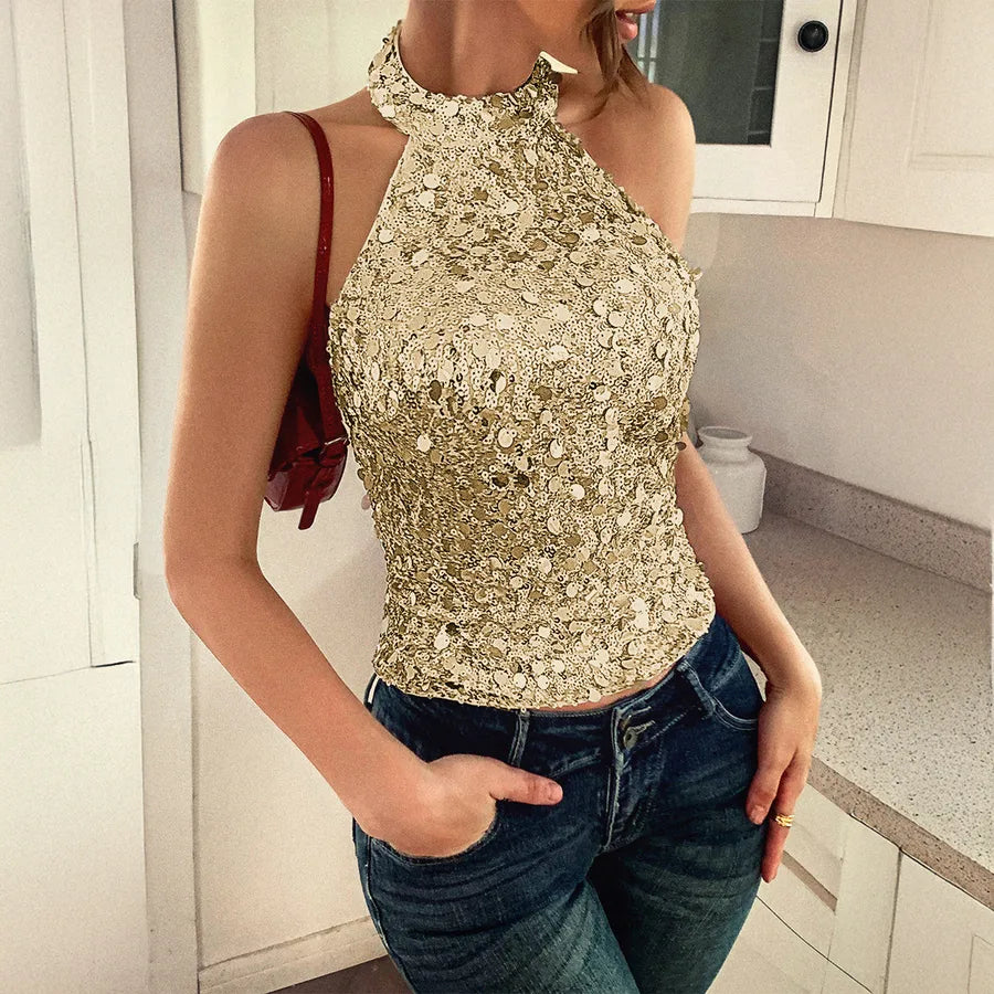 Sequin Glitter Tank Top