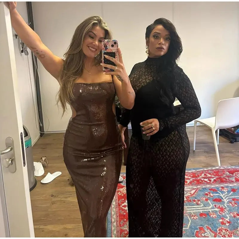 Women's Sheath Dress Elegant Strap Sleeveless Solid Color Maxi Long Dress Banquet