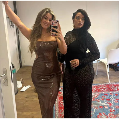 Women's Sheath Dress Elegant Strap Sleeveless Solid Color Maxi Long Dress Banquet