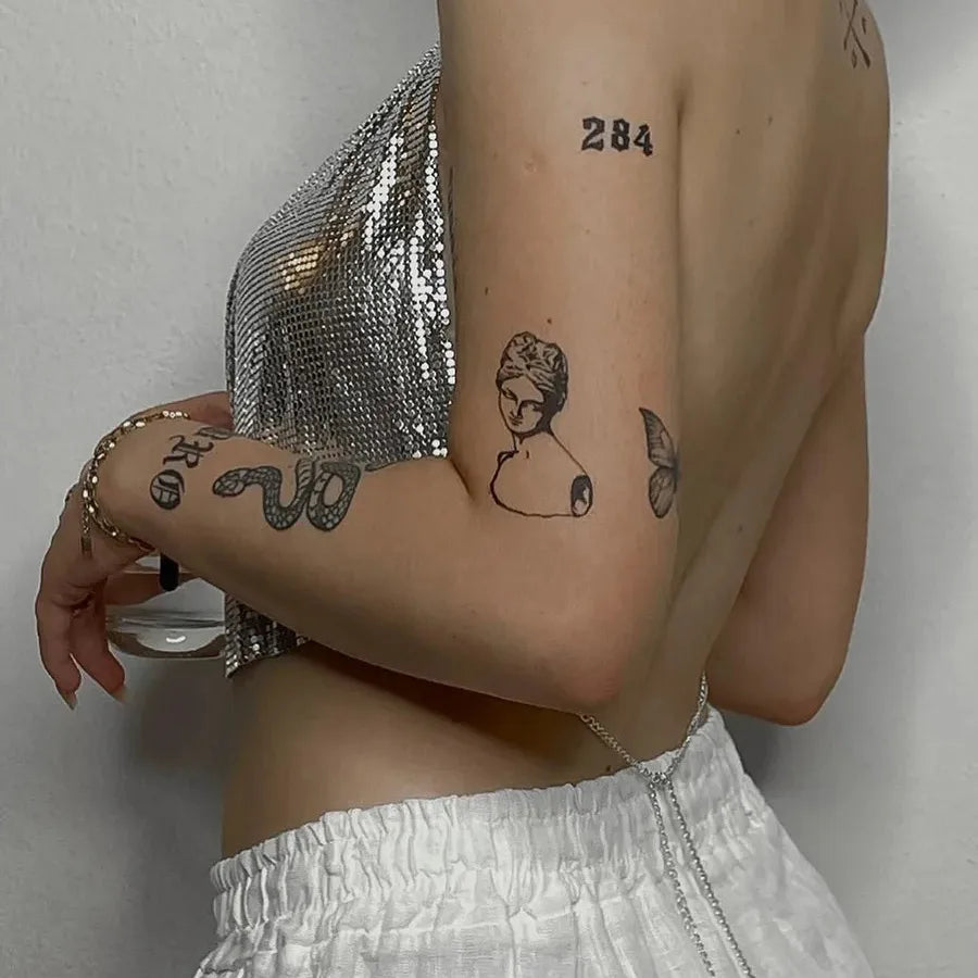 Women's Vest Tank Tops Sequins Streetwear Solid Color