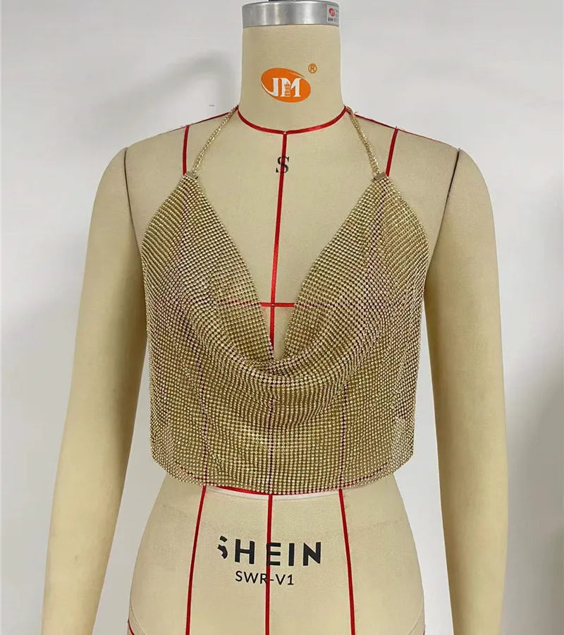 women's tank tops backless fashion solid color