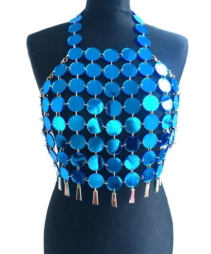 women's tank tops sequins tassel backless fashion