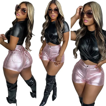 women's street sexy solid color shorts shorts