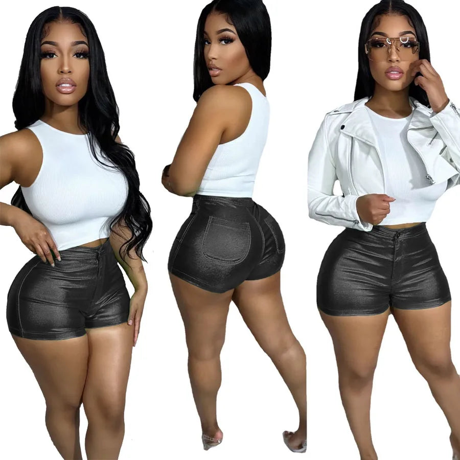 women's street sexy solid color shorts shorts