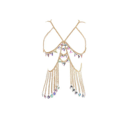 Jewelry Summer New Waist Chain Accessories Acrylic Bra Sexy Hollow Colorful Chain Body Chain