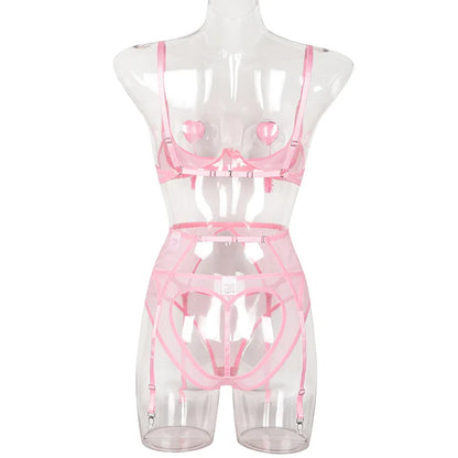 women's sexy solid color sexy lingerie sets party underwire bra mid waist briefs sexy lingerie