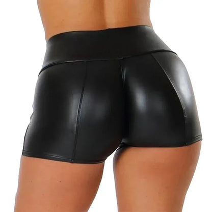 new sexy leather short leather pants women's leather shorts pu leather pants women's sexy hot pants nightclub sexy hot pants