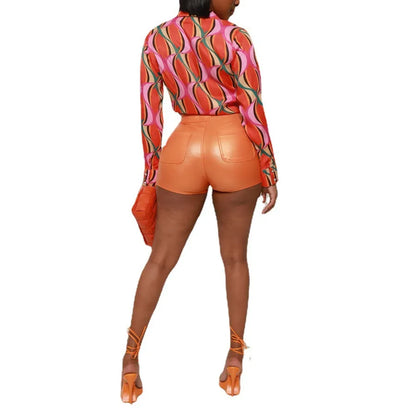 women's street sexy solid color shorts shorts