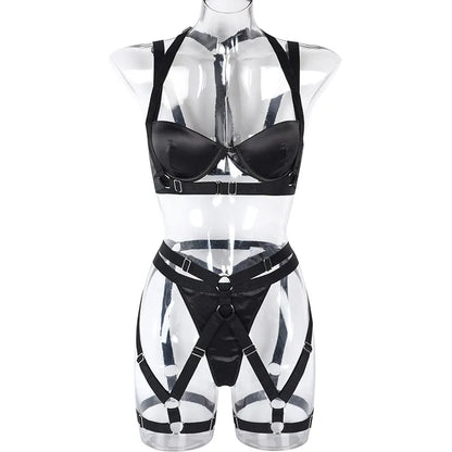 solid color underwire bra sexy high waist sexy lingerie