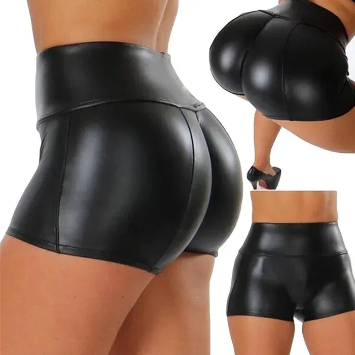 new sexy leather short leather pants women's leather shorts pu leather pants women's sexy hot pants nightclub sexy hot pants