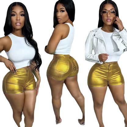 women's street sexy solid color shorts shorts