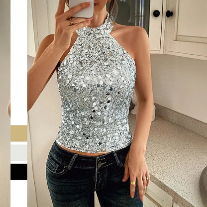 Sequin Glitter Tank Top