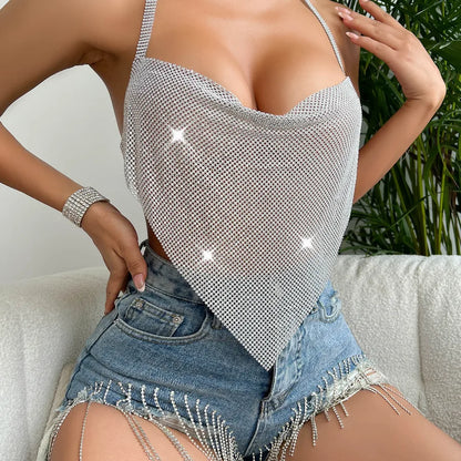 women's vest tank tops backless sexy streetwear solid color