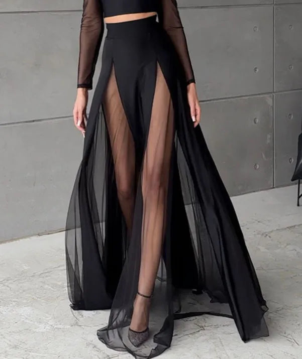 Holiday Street Women's Streetwear Solid Color Polyester Voile/Milk Silk Skirt Co-ord Set Skirt Sets