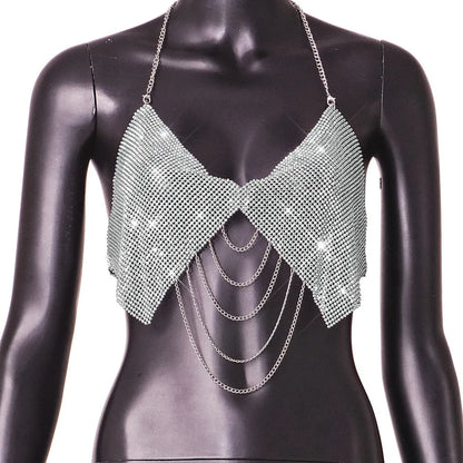 women's camisole tank tops metal backless sexy romantic streetwear solid color