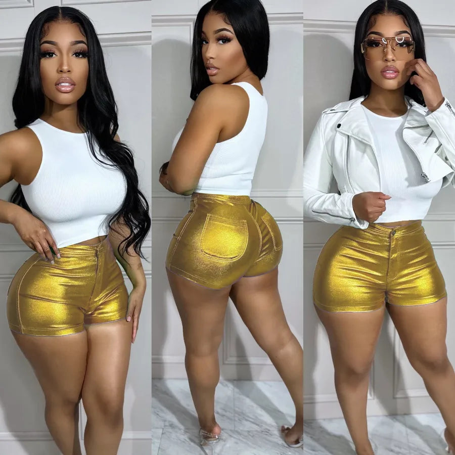 women's street sexy solid color shorts shorts