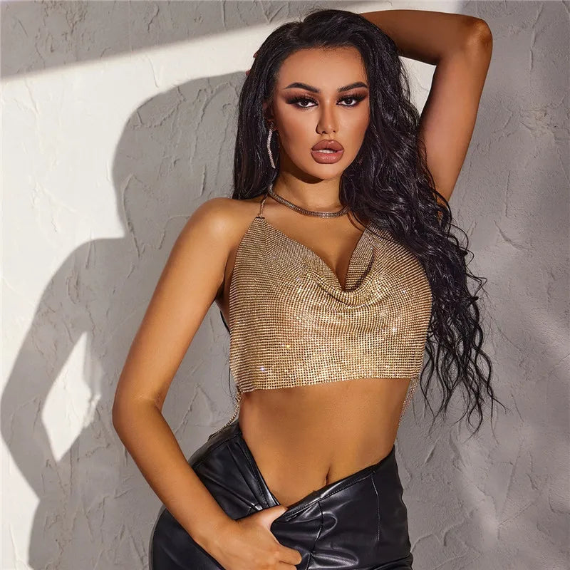 women's tank tops backless fashion solid color