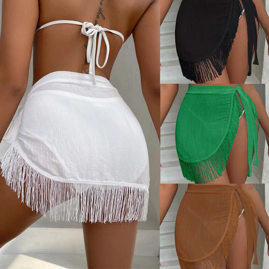 women's simple style solid color cover ups