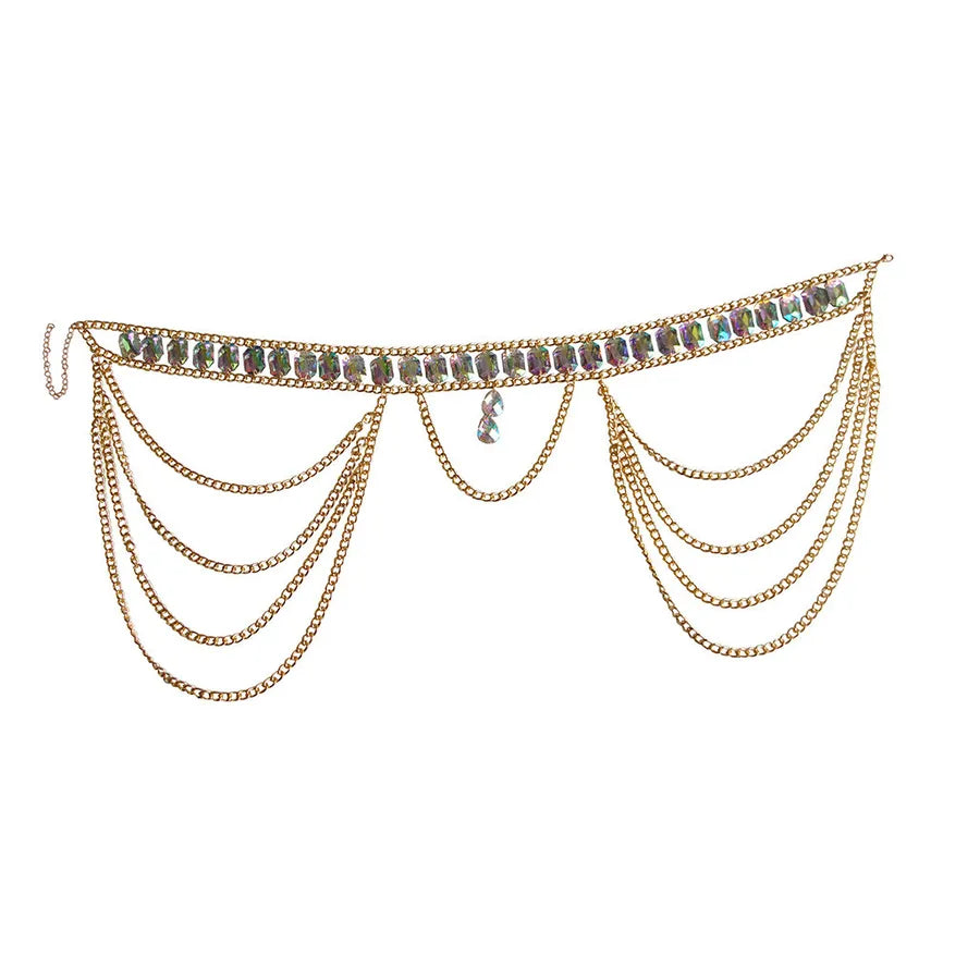 Jewelry Summer Sexy Simple Fashion Acrylic Multi-layer Alloy Chain Accessories Waist Chain Body Chain