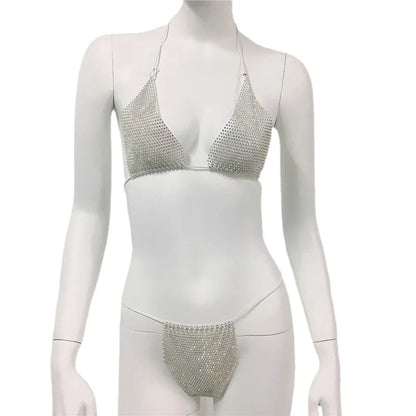 women's solid color 2 piece set bikinis