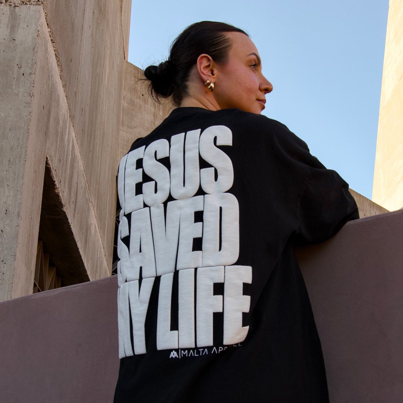 [PRE-ORDER - SHIPS JANUARY 23RD] Jesus Saved My Life PUFF PRINT - Black