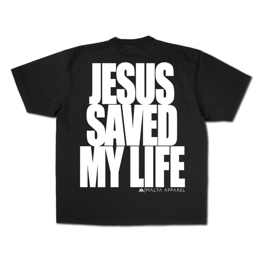 [PRE-ORDER - SHIPS JANUARY 23RD] Jesus Saved My Life PUFF PRINT - Black