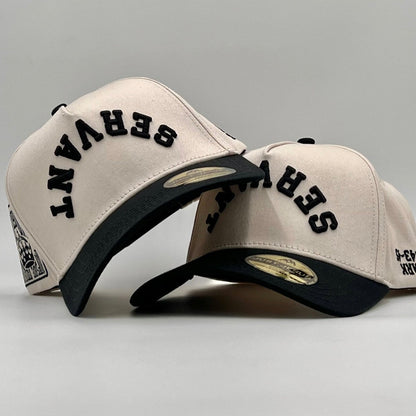 ‘SERVANT’ Premium SnapBack - Cream/Black