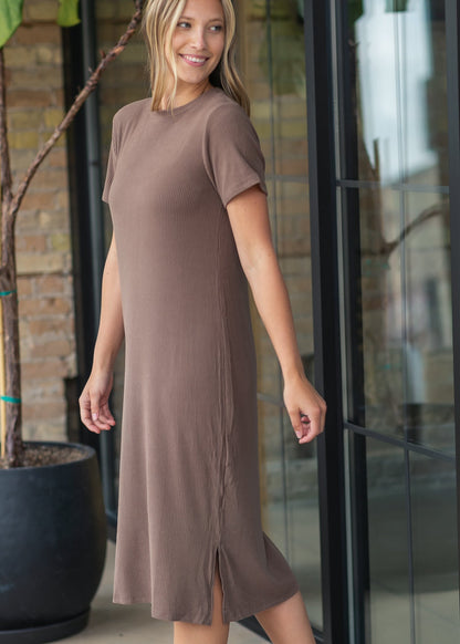 貝勒羅紋T卹洋裝