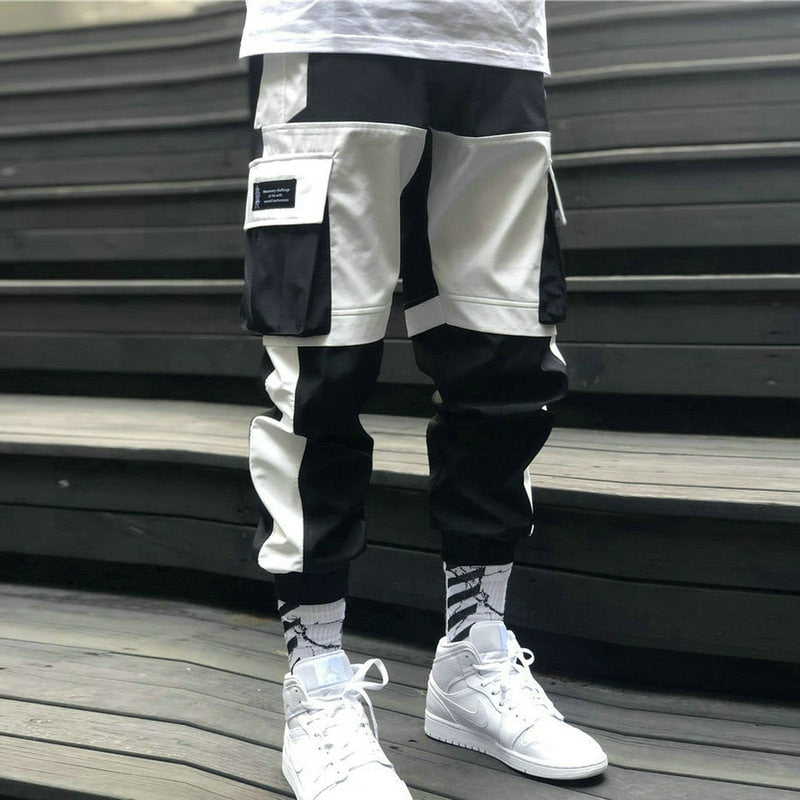 Spring Summer Mens Harem Pants Streetwear Jogger Multi-pocket Ribbons Trousers Men Hip Hop Sweatpants Trousers